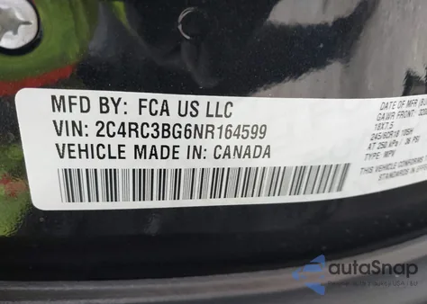 2022 Chrysler Pacifica Touring L Awd from USA, damaged, VIN 2C4RC3BG6NR164599